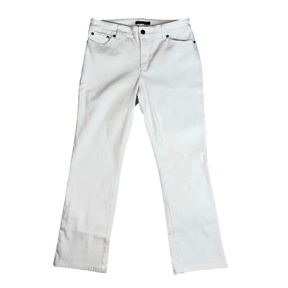 LAUREN RALPH LAUREN Women's Petite Straight Leg White Denim Jeans Size 10P